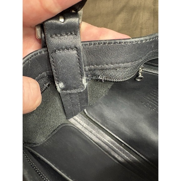 Vintage Coach 9407 Black Leather Legacy Shoulder Bag Slim Handbag Purse - Picture 5 of 10